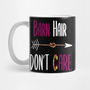 Barn Hair Don't Care Shirt Horse Shirt - Purple Design Mug